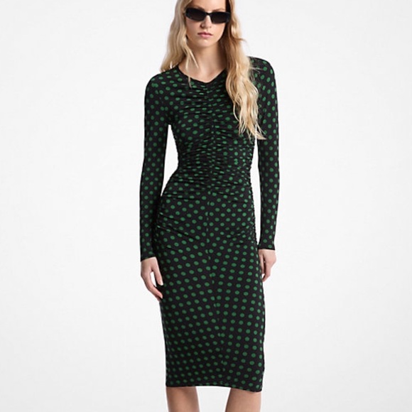MICHAEL MICHAEL KORS
Polka Dot Stretch Matte Jersey Midi Dress - Picture 1 of 4